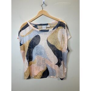 NWOT Rachel Zoe Multicolor Abstract Blouse